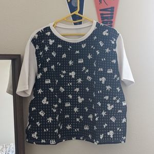 Vintage Mickey mouse pattern shirt